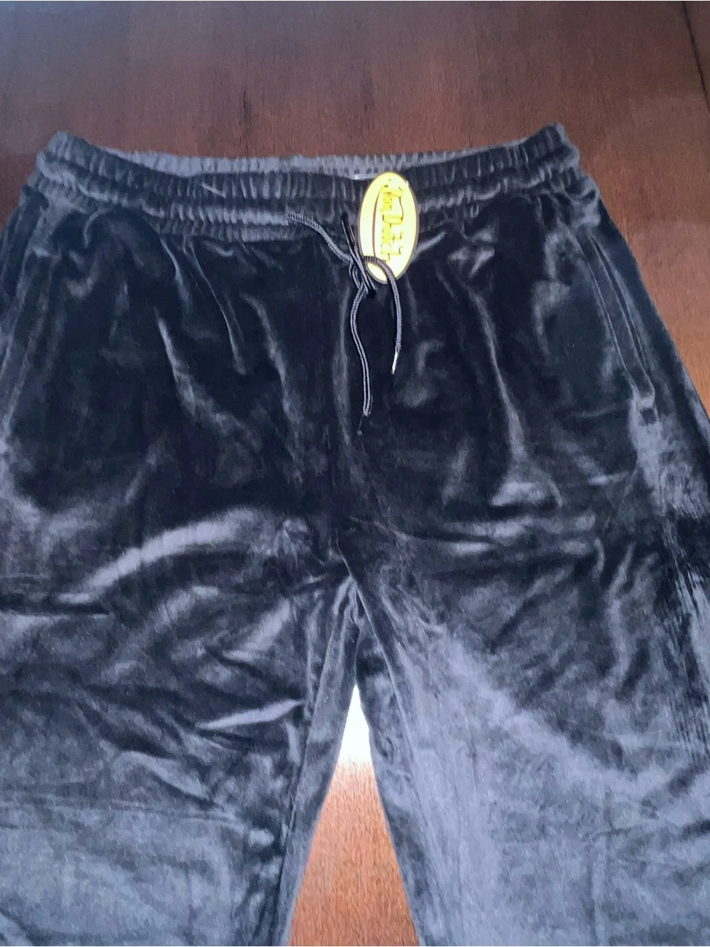 Von Dutch Black Velour Pants Joggers with White Logo NWT 1X